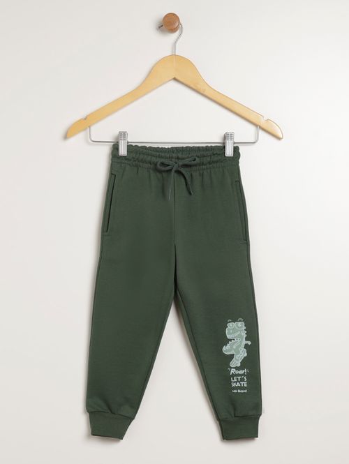 Calça Moletom Infantil Para Menino - VERDE