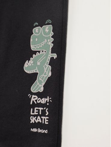 Calça Moletom Infantil Para Menino - PRETO