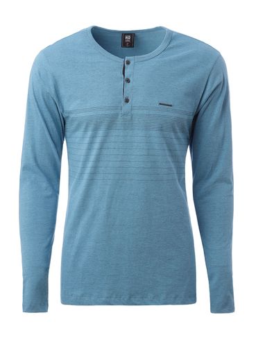 Camiseta Manga Longa No Stress Masculina AZUL