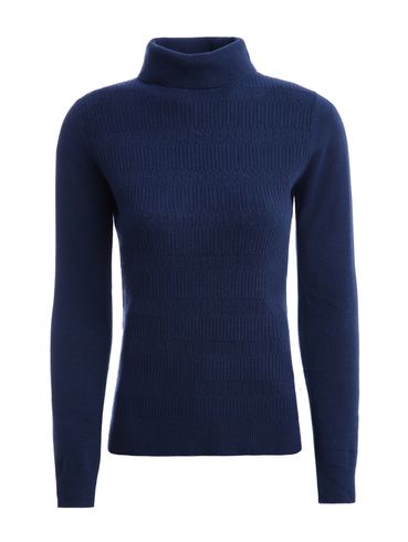 Blusa de Tricot Manga Longa Feminina AZUL