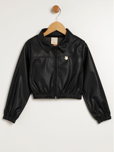 Jaqueta Infantil Para Menina - PRETO