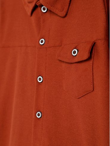 Camisa Manga Longa Infantil Para Menino - TELHA