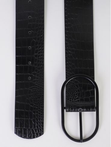 Cinto Maxi Croco Feminino PRETO