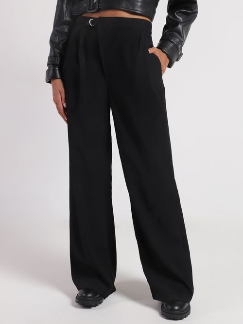 Calça Reta Alfaiataria Feminina PRETO