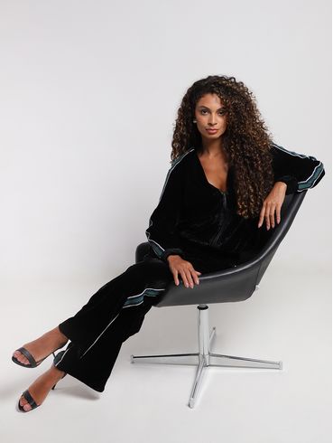 Calça Plush Reta Feminina PRETO