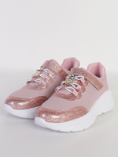 Tênis Molekinha Juvenil Para Menina - ROSA/BRANCO