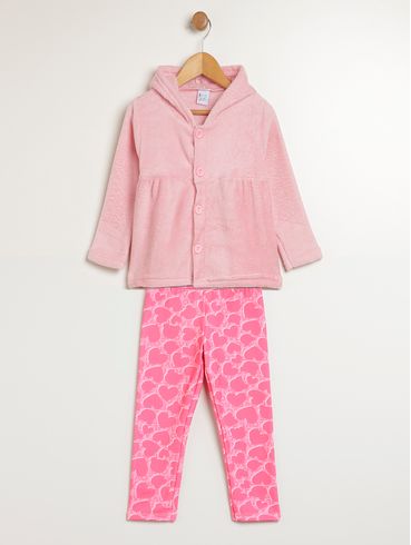 Conjunto Longo Infantil Para Menina - ROSA