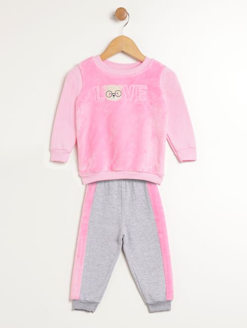 Conjunto Longo Infantil Para Bebê - ROSA