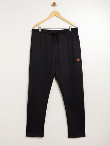 Calça Moletom Reta Plus Size Masculina PRETO