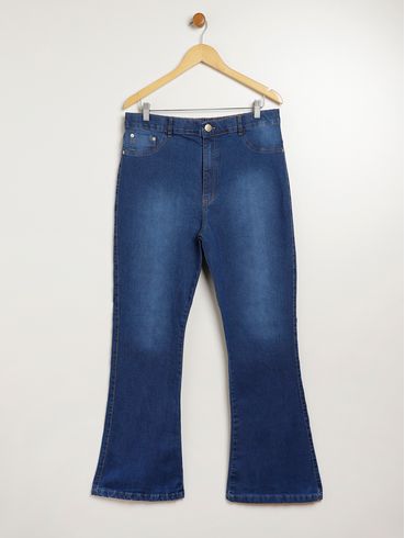 Calça Jeans Flare Plus Size Feminina AZUL