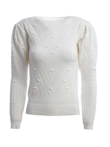 Blusa Tricot Manga Bufante Feminina BRANCO