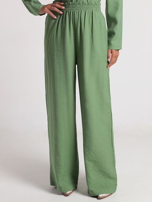 Calça Wide Leg Feminina VERDE