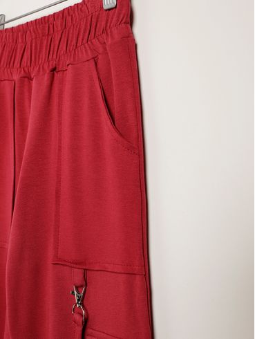 Calça Jogger Juvenil Para Menina - BORDO