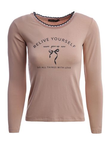 Blusa Manga Longa Feminina BEGE