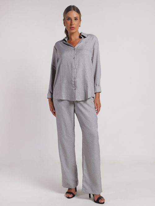 Calça Alfaiataria Autentique Feminina CINZA CLARO