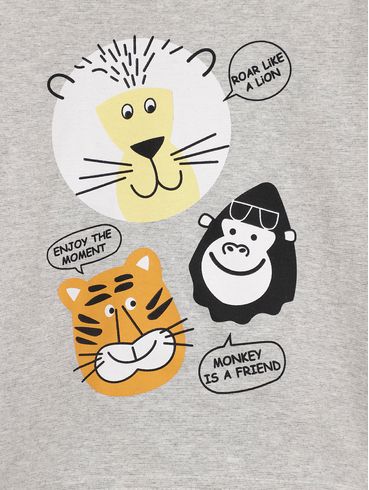 Camiseta Manga Longa Infantil Para Menino - MESCLA