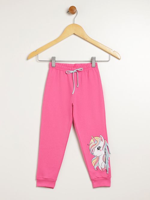 Calça Moletom Infantil Para Menina - PINK