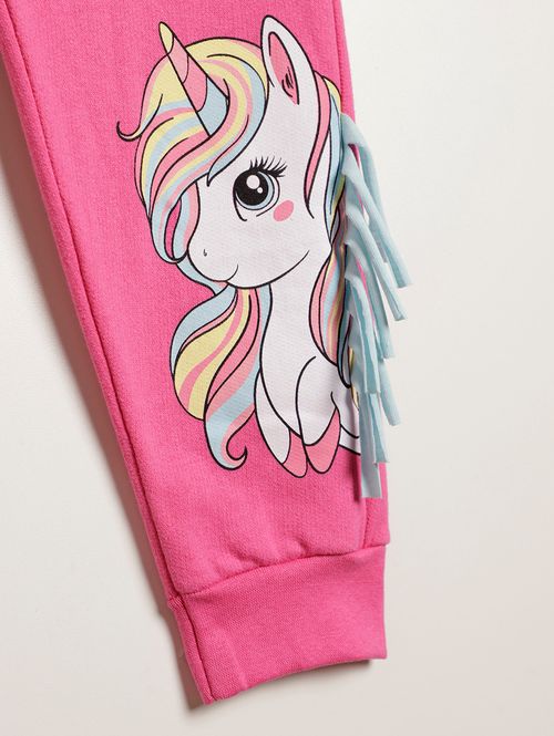 Calça Moletom Infantil Para Menina - PINK