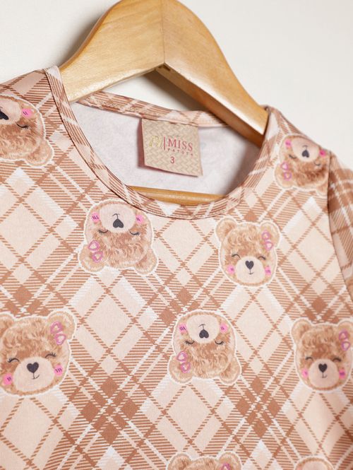 Blusa Manga Longa Térmica Infantil Para Menina - BEGE