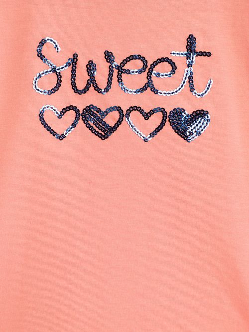 Blusa Manga Longa Infantil Para Menina - CORAL