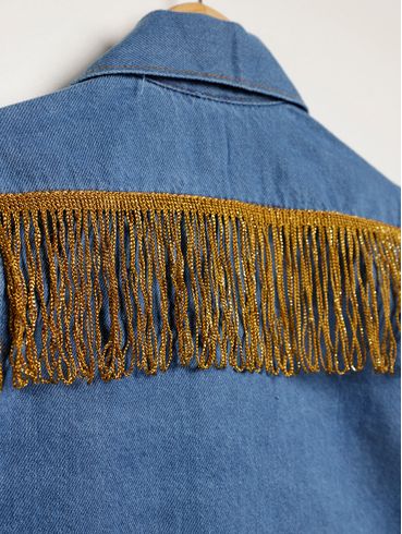 Jaqueta Jeans Infantil Para Menina - AZUL