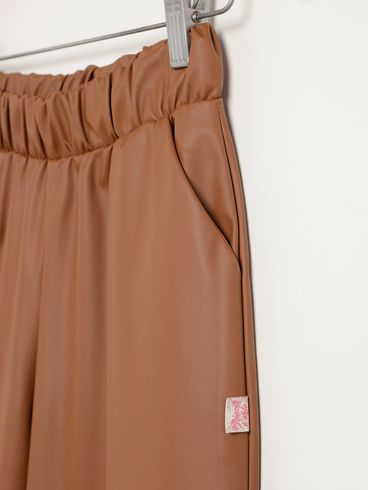 Calça Wide Leg Juvenil Para Menina - MARROM
