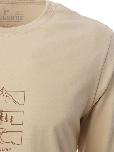 Camiseta Manga Longa Masculina BEGE