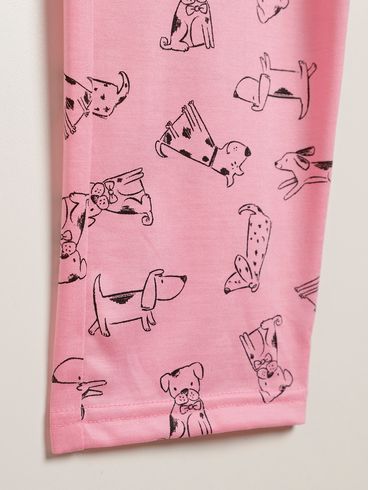 Pijama Longo Juvenil Para Menina - MESCLA/PINK