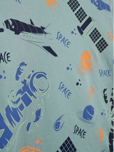 Pijama Longo Juvenil Para Menino - VERDE