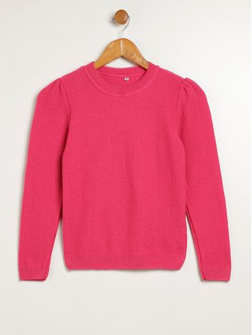 Blusa Tricot Juvenil Para Menina - PINK