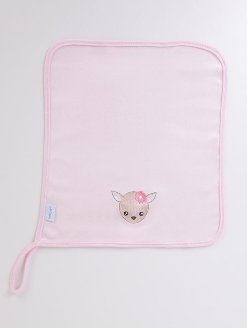 Kit Babete+Prendedor de Chupeta Infantil - ROSA