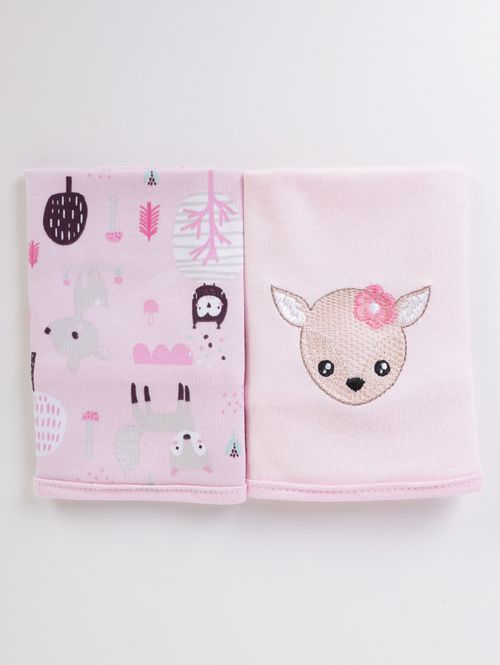 Kit Babete+Prendedor de Chupeta Infantil - ROSA