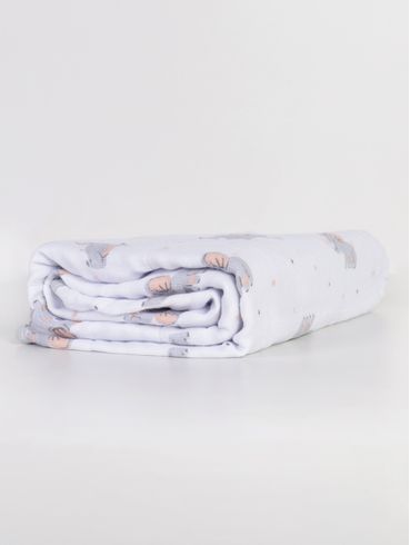 Toalha com Capuz Infantil Para Bebê - CINZA