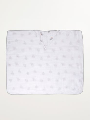 Toalha com Capuz Infantil Para Bebê - CINZA