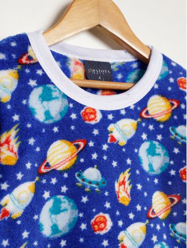 Pijama Longo Infantil Para Menino - AZUL CLARO