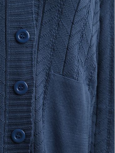 Cardigan Tricot Feminino AZUL