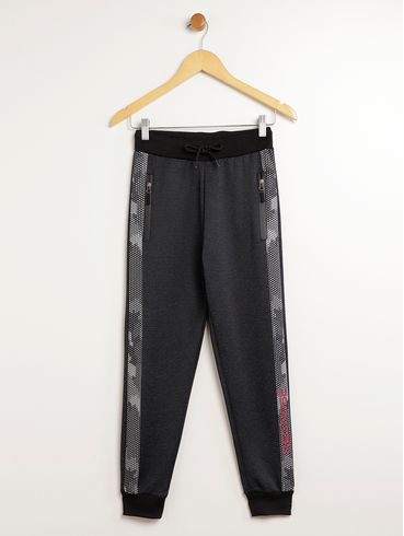 Calça Esportiva Juvenil Para Menino - PRETO