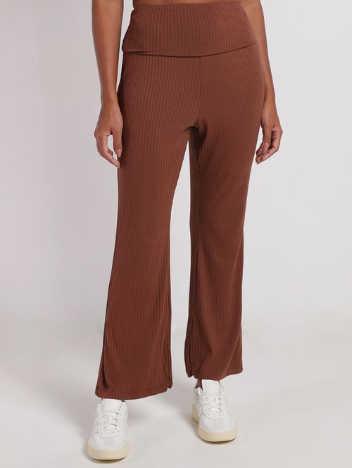 Calça Canelada Autentique Feminina MARROM