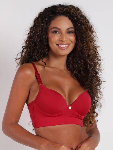 Sutiã Com Bojo Base Dupla Feminino VERMELHO