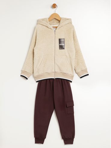Conjunto Longo Infantil Para Menino - BEGE