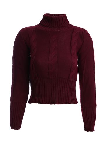 Blusa de Tricot Gola Alta Feminina VINHO