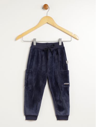 Calça Cargo Com Punho Infantil Para Menino - MARINHO