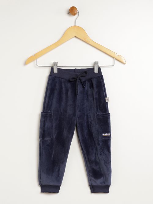 Calça Cargo Com Punho Infantil Para Menino - MARINHO