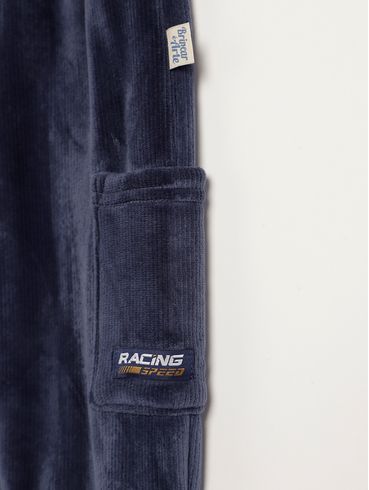 Calça Cargo Com Punho Infantil Para Menino - MARINHO