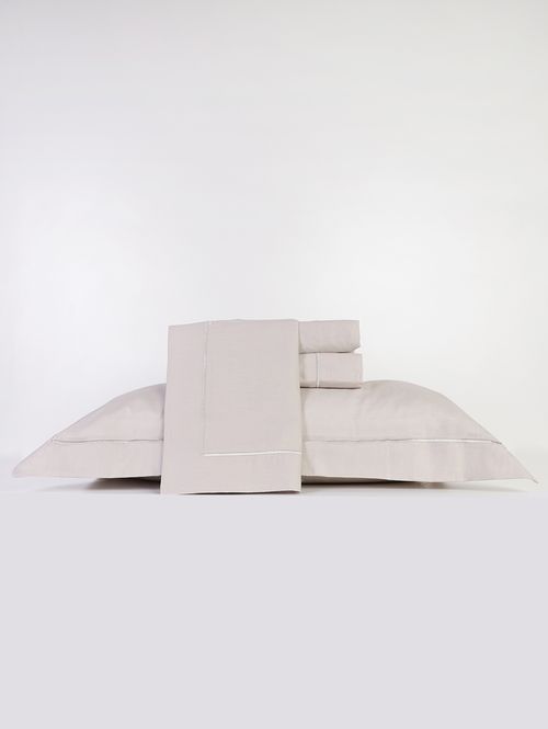 Jogo  Lençol King Duplo Percal 200 Fios Atlântica BEGE