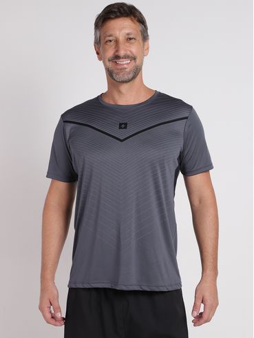 Camiseta Esportiva Action Dry Masculina GRAFITE/PRETO