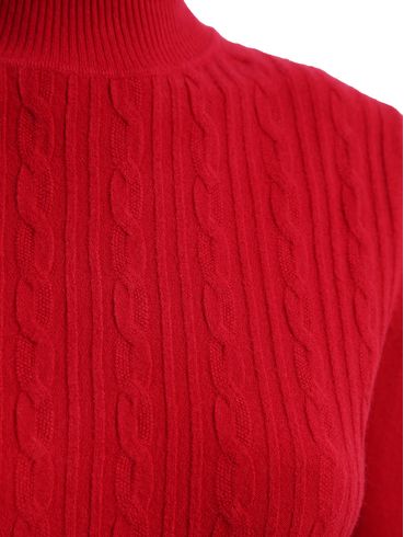 Blusão Tricot Manga Longa Feminina VERMELHO