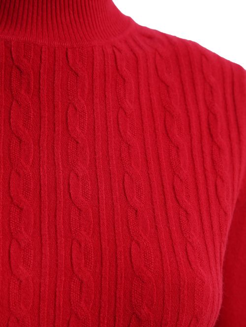 Blusão Tricot Manga Longa Feminino VERMELHO
