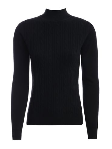 Blusão Tricot Manga Longa Feminino PRETO