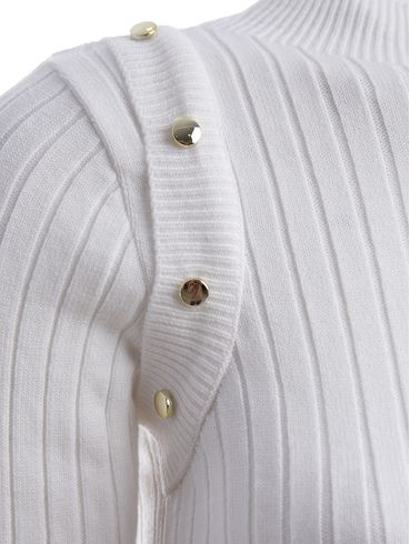 Blusa Tricot Modal Cropped Feminina BRANCO
